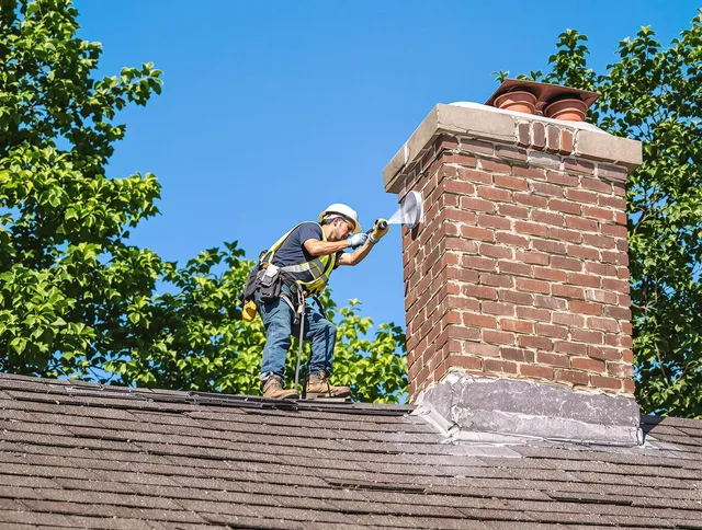 Mansfield Chimney Sweep performing an inspection with advanced tools in Mansfield, CT