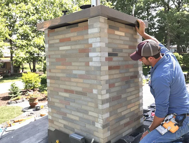 Mansfield Chimney Sweep completing a modern chimney remodel in Mansfield, CT