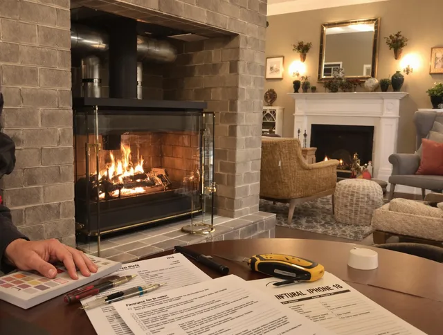Mansfield Chimney Sweep verifying fireplace safety measures in Mansfield, CT